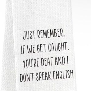 Towel with Humorous Text